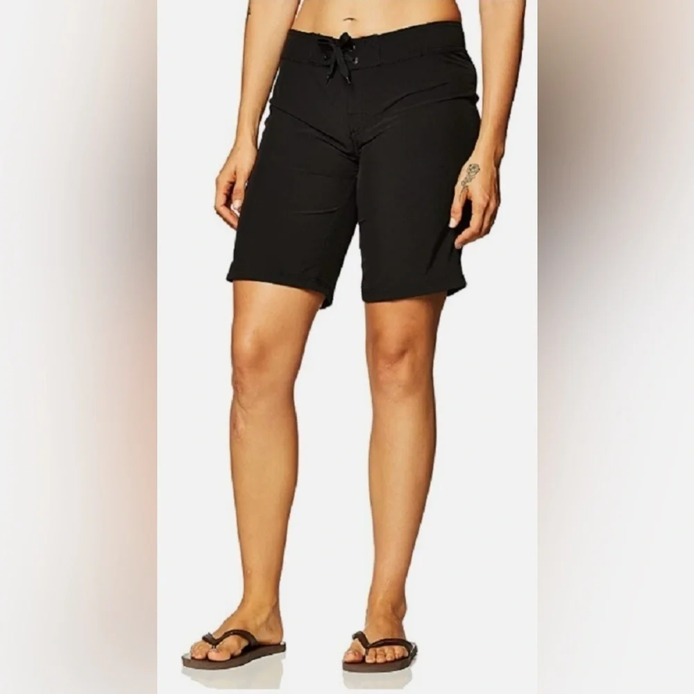 NWT Kanu Surf Women's Marina Boardshorts 8101 Black Size 10 (34